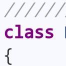 class A public：B
